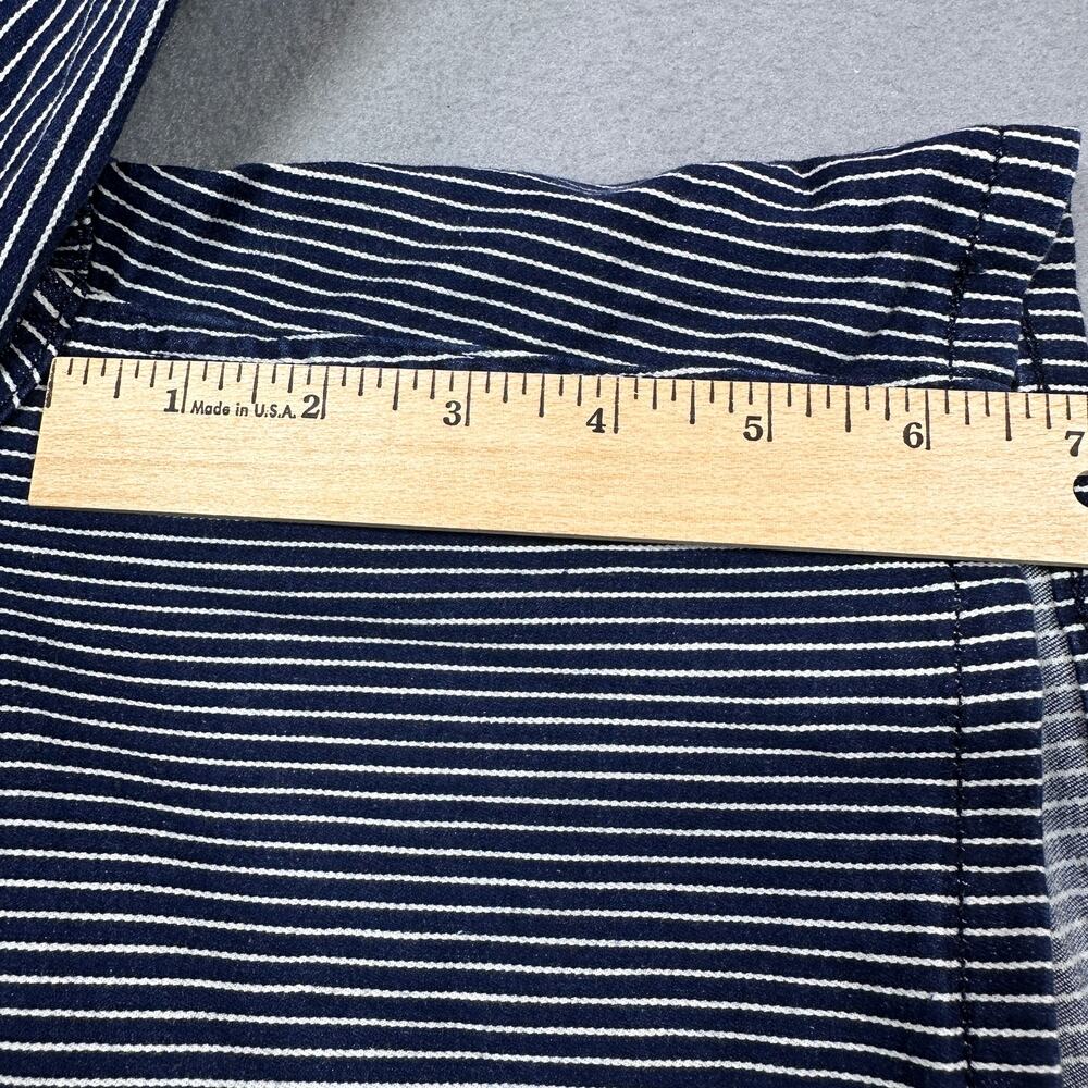 Lee Shorts Womens 14 Blue White Striped Regular Fit Mid Rise Summer Casual - Picture 9 of 16